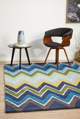 Rug Culture - Gold 644 Navy Rug - Size: 225 x 155 cm, Made in: China