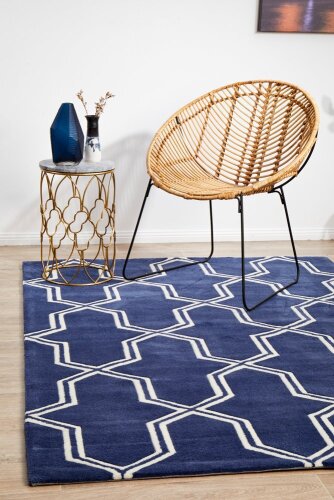 Rug Culture - Gold 639 Navy Rug - Size: 320 x 230 cm, Made in: China