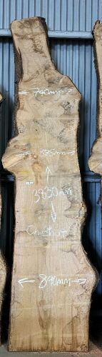 Live Edge Kiln Dried Chestnut Timber Slab, 3.83m x 838mm x 50mm