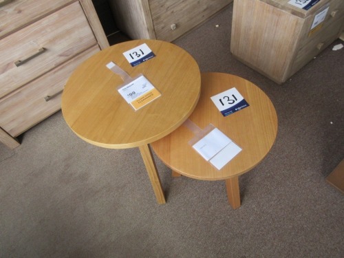 2 x Finn Round Bedside Tables