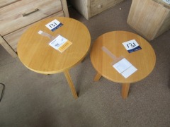 2 x Finn Round Bedside Tables - 2