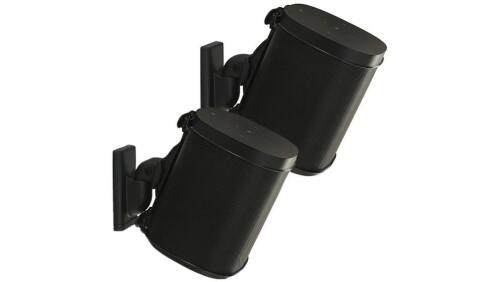 Sanus Pair of Wireless Speaker Wall Mount for Sonos ONE, PLAY:1 and PLAY:3 - Black