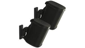 Sanus Pair of Wireless Speaker Wall Mount for Sonos ONE, PLAY:1 and PLAY:3 - Black