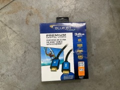 2 x BLUEJET BY VANCO UHD HDMI CABLE 3.6m