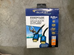 3 x BLUEJET BY VANCO UHD HDMI CABLE 3.6m