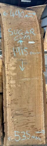 Live Edge Sugar Gum Timber Slab, 1.92m x 513mm x 50mm
