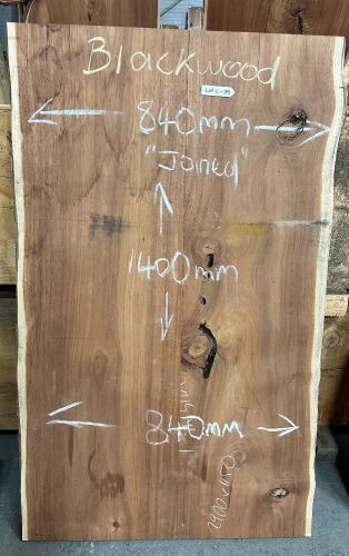 Live Edge Blackwood Timber Slab, 1.4m x 840mm x 30mm