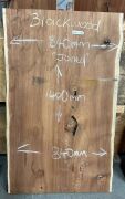 Live Edge Blackwood Timber Slab, 1.4m x 840mm x 30mm