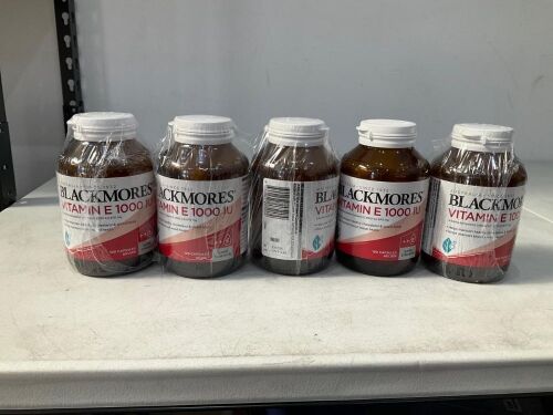 5 x Blackmores Vitamin E 1000IU 100 Capsules