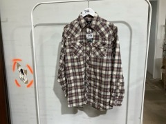 Ringers Western - Dillinger Men's Western Shirt - Dark Sand - 122106RW-DNSD - Size S