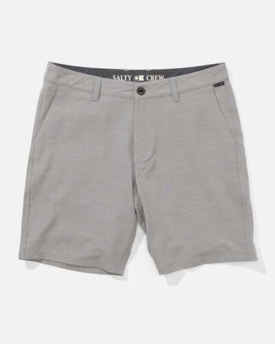 Salty Crew - Drifter 19" Hybrid Shorts - Mid Length at Knee - Light Grey - 30435024 - Size 28