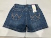 Wrangler Women's Ultimate Q Baby Booty Up Short - Z30 Mid Town Blue - XCP2336589 - Size 3 - 3
