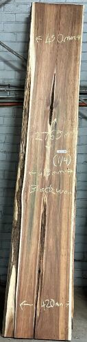 Live Edge Blackwood Timber Slab, 4 pieces, 2.77m x 438mm x 36mm