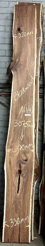 Live Edge Blackwood Timber Slab, 4 pieces, 3.08m x 340mm x 36mm