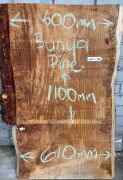 Live Edge Bunya Pine Timber Slab, 1.1m x 605mm x 50mm
