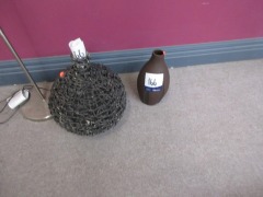 Floor Lamp & Vases, assorted - 2