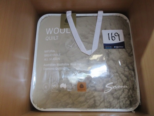 Wool Quilt, King Single, 550 Gram