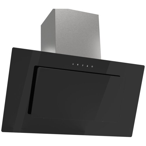 Delonghi 90cm Canopy Rangehood Black Glass DETHALASSA90B (Black)