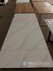 Extendable Dining Table with White Marble-Look Porcelain Top and Black Metal Legs - 5