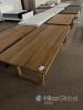 84" Solid Wood Dining Table with Black Metal Spider Base, Seats 6&ndash;8