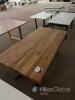 Solid Hardwood Dining Table, Starburst Metal Legs, Live Edge, Approx. 78"x39"