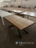 Solid Hardwood Dining Table, Starburst Metal Legs, Live Edge, Approx. 78"x39" - 3