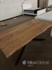 Solid Hardwood Dining Table, Starburst Metal Legs, Live Edge, Approx. 78"x39" - 5