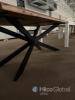 Solid Hardwood Dining Table, Starburst Metal Legs, Live Edge, Approx. 78"x39" - 7
