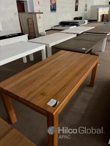 Rectangular Wooden Dining Table, 63"x35", Natural Finish, Seats 6
