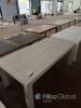 72" Rectangular Wooden Dining Table, Light White-Washed Finish, Seats 6