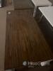 84" Rectangular Dining Table, Dark Wood Top, White Legs, Seats 8 - 6