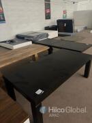Modern Black Rectangular Dining Table, Seats 6&ndash;8, Approx. 65" x 42" x 31"