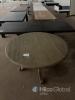48" Solid Wood Round Pedestal Dining Table, Light Natural Finish, Seats 4-6, Fixed Top
