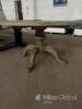 48" Solid Wood Round Pedestal Dining Table, Light Natural Finish, Seats 4-6, Fixed Top - 3