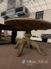 48" Solid Wood Round Pedestal Dining Table, Light Natural Finish, Seats 4-6, Fixed Top - 4
