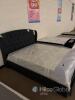 Queen Upholstered Storage Bed Frame with Tufted Wingback Headboard & Mattress, Dark Gray - 6