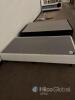 Single Bed Base, White with Grey Top, Plastic Legs, 74.8" x 35.4" x 13.8" - 3