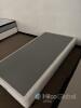 Single Bed Base, White with Grey Top, Plastic Legs, 74.8" x 35.4" x 13.8" - 5