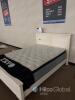 Francis Queen Panel Bed Frame with Mattress, White Finish, Includes Headboard and Footboard - 2