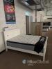 Francis Queen Panel Bed Frame with Mattress, White Finish, Includes Headboard and Footboard - 3