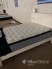 Francis Queen Panel Bed Frame with Mattress, White Finish, Includes Headboard and Footboard - 5