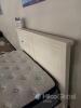 Francis Queen Panel Bed Frame with Mattress, White Finish, Includes Headboard and Footboard - 6