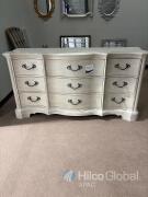 Ashley Furniture B980-31 9-Drawer Dresser, Antique White, Ornate, Solid Wood, 74"W
