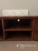 Solid Wood TV Stand Entertainment Unit &ndash; 60"x16"x18", 2 Doors, 2 Open Shelves, Cable Holes - 5