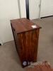 Solid Wood 5-Drawer Chest of Drawers, Medium-Dark Brown Finish, Black Metal Ring Pulls - 11