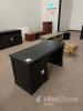 Black Modern Office Desk, 59"x24", 2 Drawers, Locking Pedestal, Lot #1041 - 2