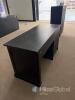 Black Modern Office Desk, 59"x24", 2 Drawers, Locking Pedestal, Lot #1041 - 5