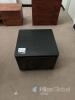 Modern Black Square Nightstand with Drawer, Minimalist Wooden Side Table, Approx. 20"x20"x18"