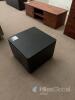 Modern Black Square Nightstand with Drawer, Minimalist Wooden Side Table, Approx. 20"x20"x18" - 2