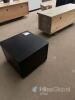 Modern Black Square Nightstand with Drawer, Minimalist Wooden Side Table, Approx. 20"x20"x18" - 4